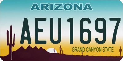 AZ license plate AEU1697
