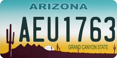 AZ license plate AEU1763