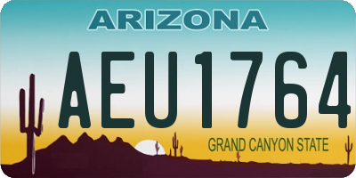 AZ license plate AEU1764