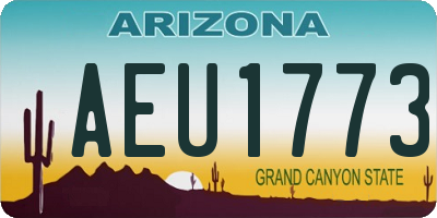 AZ license plate AEU1773