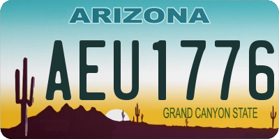 AZ license plate AEU1776