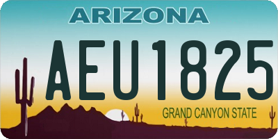 AZ license plate AEU1825