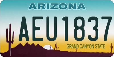 AZ license plate AEU1837
