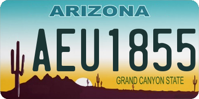 AZ license plate AEU1855