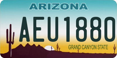 AZ license plate AEU1880