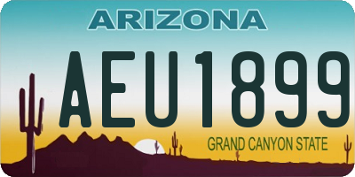AZ license plate AEU1899