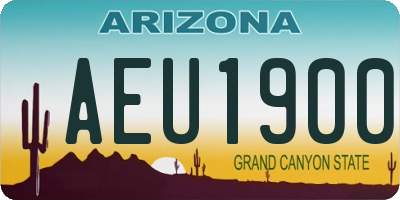 AZ license plate AEU1900