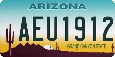 AZ license plate AEU1912
