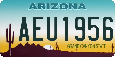 AZ license plate AEU1956