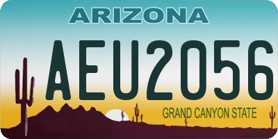 AZ license plate AEU2056