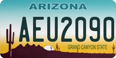 AZ license plate AEU2090