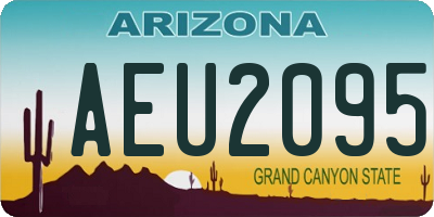 AZ license plate AEU2095