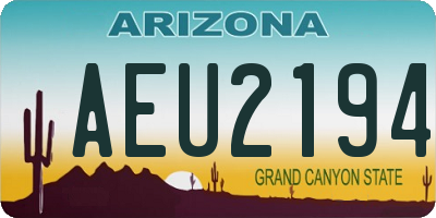 AZ license plate AEU2194