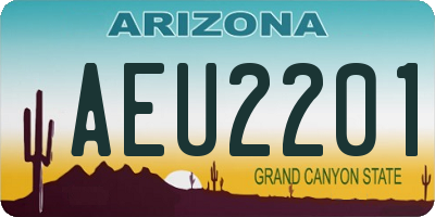 AZ license plate AEU2201