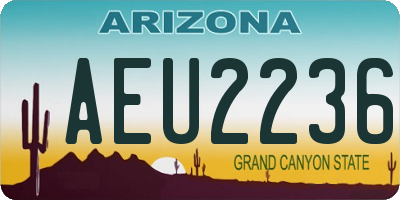 AZ license plate AEU2236