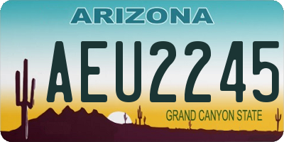 AZ license plate AEU2245