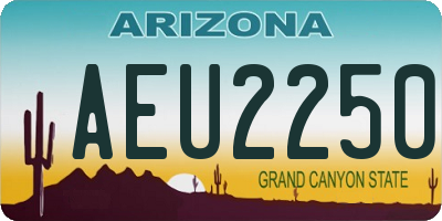 AZ license plate AEU2250