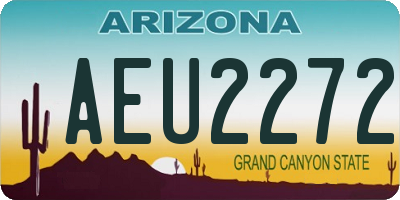 AZ license plate AEU2272