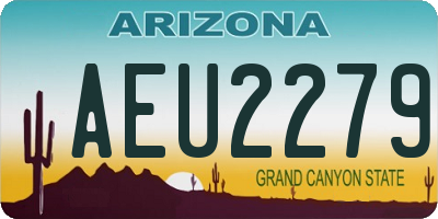 AZ license plate AEU2279