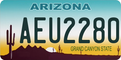 AZ license plate AEU2280