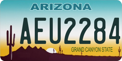 AZ license plate AEU2284