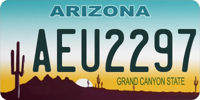 AZ license plate AEU2297