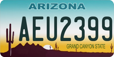 AZ license plate AEU2399