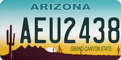 AZ license plate AEU2438