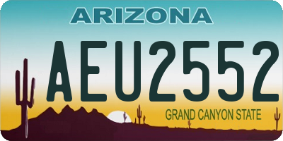 AZ license plate AEU2552