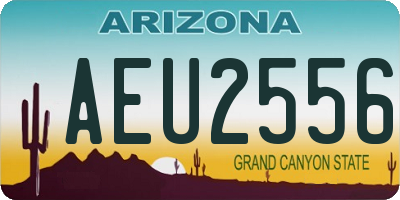 AZ license plate AEU2556