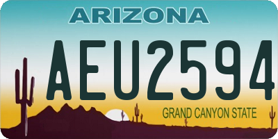 AZ license plate AEU2594