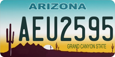 AZ license plate AEU2595