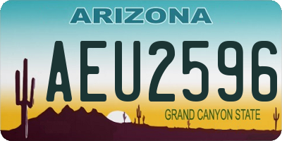AZ license plate AEU2596