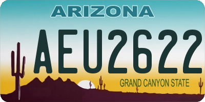 AZ license plate AEU2622
