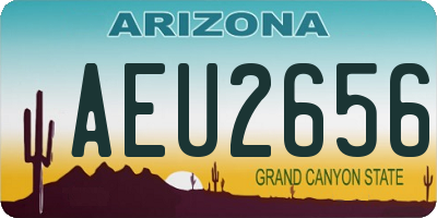 AZ license plate AEU2656