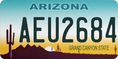 AZ license plate AEU2684