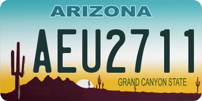 AZ license plate AEU2711