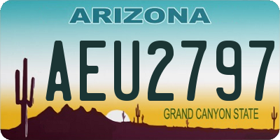 AZ license plate AEU2797