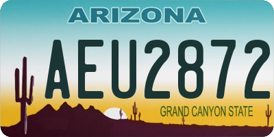 AZ license plate AEU2872