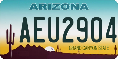 AZ license plate AEU2904