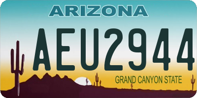 AZ license plate AEU2944