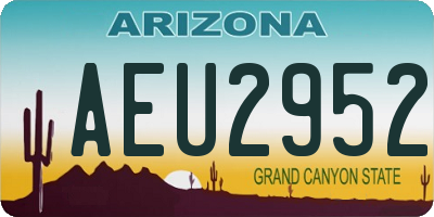 AZ license plate AEU2952