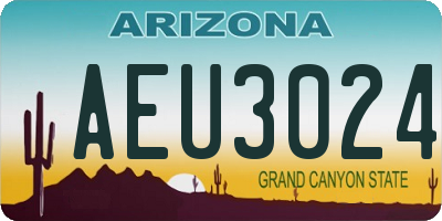 AZ license plate AEU3024