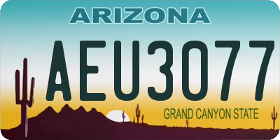 AZ license plate AEU3077