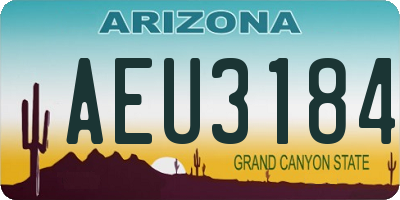 AZ license plate AEU3184