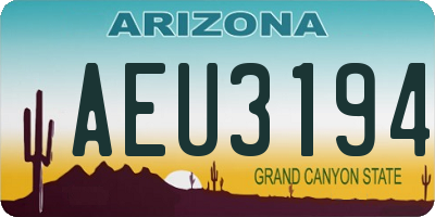 AZ license plate AEU3194