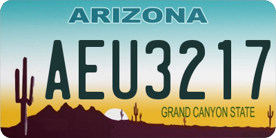 AZ license plate AEU3217