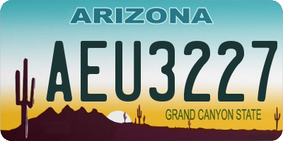 AZ license plate AEU3227