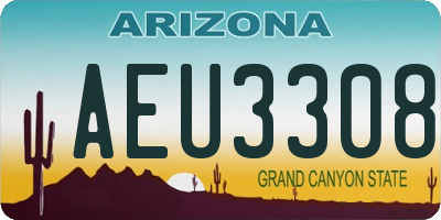 AZ license plate AEU3308