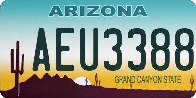 AZ license plate AEU3388